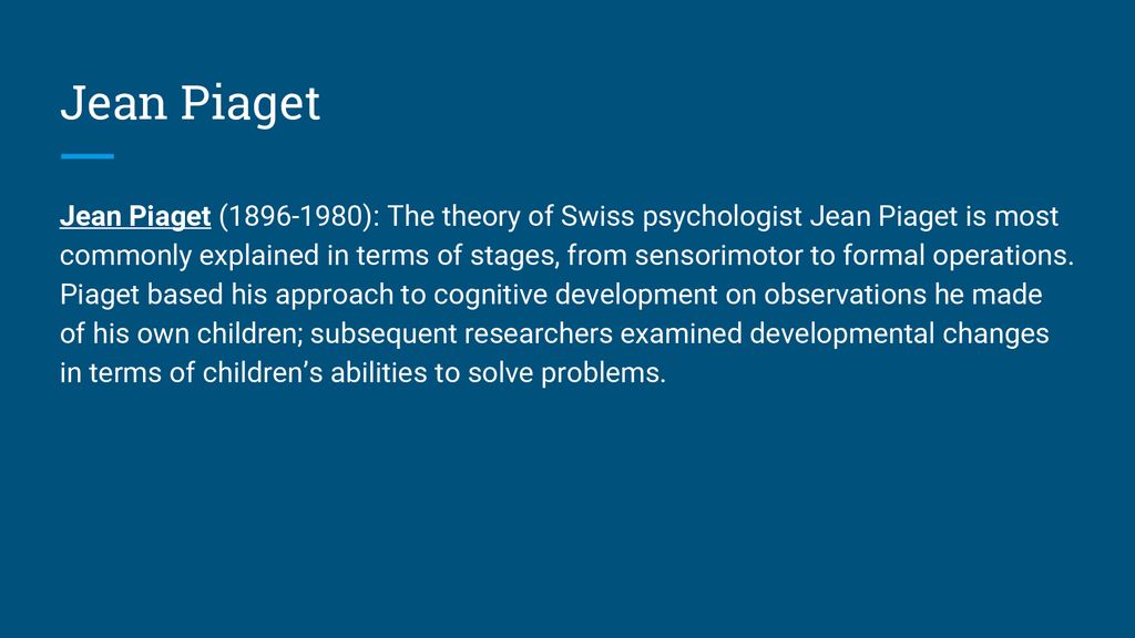 Jean Piaget Lifespan 2024 www.alhudapk